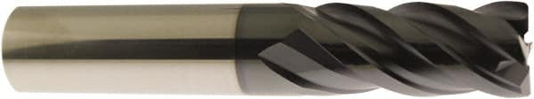 Accupro - 5/8", 4 Flute, Single End, Solid Carbide, 0.03" Corner Radius End Mill - 3" OAL, 40° Helix, Right Hand Flute, 7/8" LOC, Right Hand Cut - Americas Industrial Supply