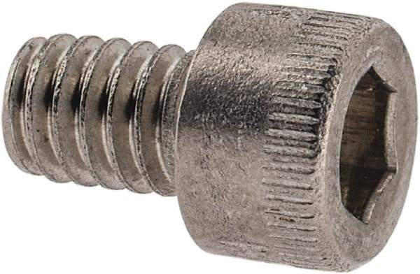 Holo-Krome - #8-32 UNC Hex Socket Drive, Socket Cap Screw - Grade 18-8 Stainless Steel, Uncoated, Fully Threaded, 1/4" Length Under Head - Americas Industrial Supply