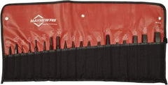 Mayhew - 19 Piece Punch & Chisel Set - 1/8 to 3/4" Chisel, 1/8 to 3/8" Punch, Hexagon Shank - Americas Industrial Supply