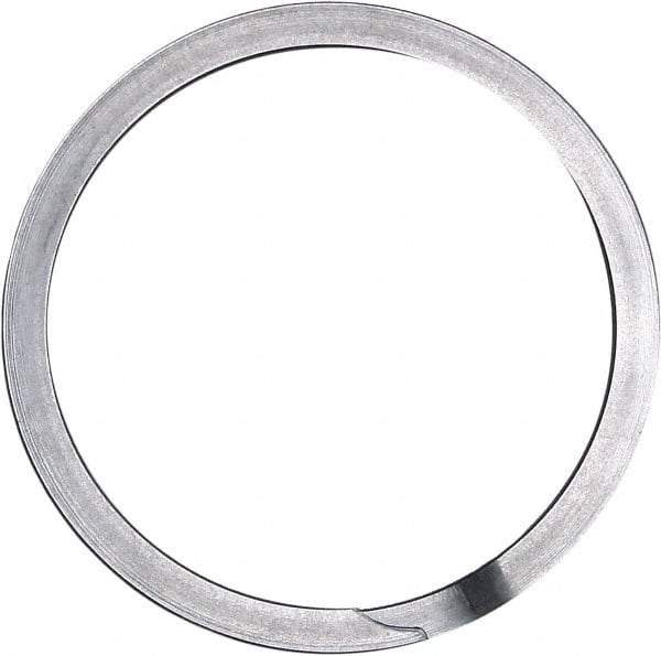 Rotor Clip - 2.36" Groove Diam, 2-1/2" Shaft Diam, Oil Stainless Steel, Spiral External Retaining Rings - 0.086" Groove Width, 0.07" Groove Depth, 0.078" Ring Thickness, Grade 302 - Americas Industrial Supply