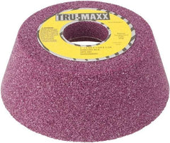 Tru-Maxx - 5" Diam x 1-1/4" Hole x 1-3/4" Thick, K Hardness, 46 Grit Surface Grinding Wheel - Aluminum Oxide, Type 11, Coarse Grade, Vitrified Bond, No Recess - Americas Industrial Supply