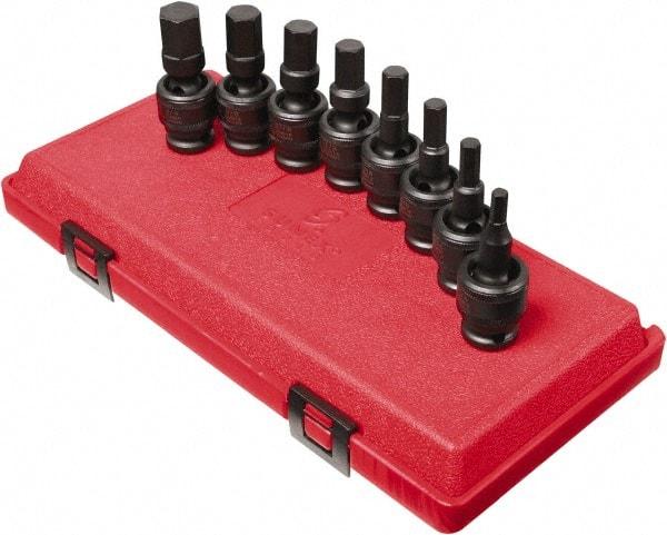 Sunex Tools - 8 Piece 1/2" Drive Inch Impact Hex Bit Socket Set - 1/4 to 3/4" Hex - Americas Industrial Supply