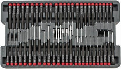 Wiha - 51 Piece Hex, Nut Driver, Phillips, Slotted & Torx Screwdriver Set - Bit Sizes: Hex SAE 0.028, 0.035, 0.05, 1/16, 5/64, 3/32, 7/64, 1/8, 9/64 & 5/32, Philips #000 to #1, Torx T1, T2, T3, T4, T5, T6, T7, T8, T9 & T10 - Americas Industrial Supply
