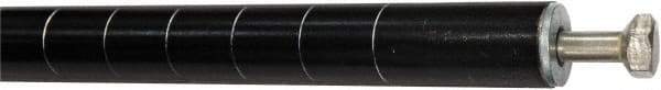 Value Collection - 1-1/2" Wide, 63" High, Open Shelving Accessory/Component - Black Powder Finish, 1-1/2" Deep, Use with NuLine Units - Americas Industrial Supply
