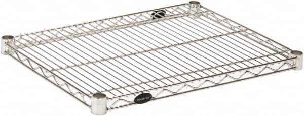 Value Collection - 24" Wide, 1.19" High, Open Shelving Accessory/Component - Stainless Steel Finish, 18" Deep, Use with NuLine Units - Americas Industrial Supply