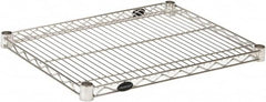 Value Collection - 24" Wide, 1.19" High, Open Shelving Accessory/Component - Stainless Steel Finish, 18" Deep, Use with NuLine Units - Americas Industrial Supply