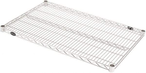 Value Collection - 37" Wide, 1.19" High, Open Shelving Accessory/Component - Stainless Steel Finish, 25" Deep, Use with NuLine Units - Americas Industrial Supply