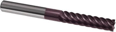 Guhring - 6mm, 30mm LOC, 6mm Shank Diam, 75mm OAL, 6 Flute, Solid Carbide Square End Mill - Single End, FIREX Finish, Spiral Flute, 45° Helix, Right Hand Cut, Right Hand Flute, Series 3691 - Americas Industrial Supply