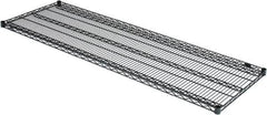 Value Collection - 72" Wide, 1.19" High, Open Shelving Accessory/Component - Black Powder Finish, 24" Deep, Use with NuLine Units - Americas Industrial Supply