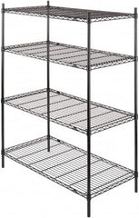 Value Collection - 4 Shelf Wire Shelving - Starter Unit - 48" Wide x 24" Deep x 63" High, - Americas Industrial Supply