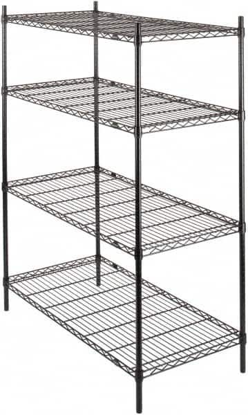 Value Collection - 4 Shelf Wire Shelving - Starter Unit - 36" Wide x 24" Deep x 63" High, - Americas Industrial Supply