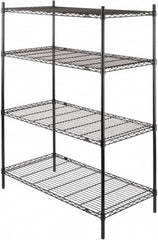 Value Collection - 4 Shelf Wire Shelving - Starter Unit - 48" Wide x 18" Deep x 63" High, - Americas Industrial Supply