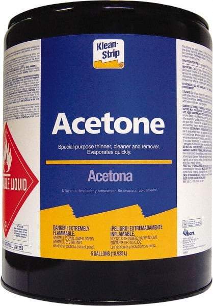 Klean-Strip - 5 Gal Acetone - Comes in Metal Can - Americas Industrial Supply