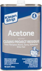 Klean-Strip - 1 Qt Acetone - Comes in Metal Can - Americas Industrial Supply