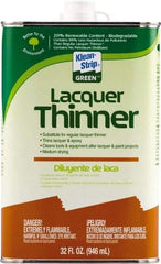 Klean-Strip - 1 Qt Lacquer Thinner - 230 gL VOC Content, Comes in Metal Can - Americas Industrial Supply