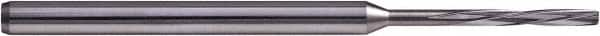 Hertel - 2.41mm Solid Carbide 4 Flute Chucking Reamer - Spiral Flute, 4mm Straight Shank, 14mm Flute Length, 75mm OAL - Americas Industrial Supply