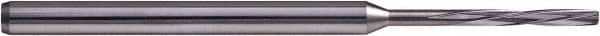 Hertel - 1.74mm Solid Carbide 4 Flute Chucking Reamer - Spiral Flute, 3mm Straight Shank, 10mm Flute Length, 50mm OAL - Americas Industrial Supply