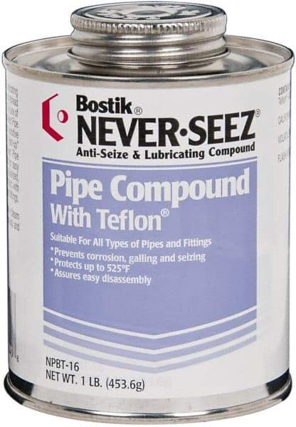 Bostik - 1 Lb Can High Temperature Anti-Seize Lubricant - With PTFE, -297 to 1,800°F, Off-White, Water Resistant - Americas Industrial Supply