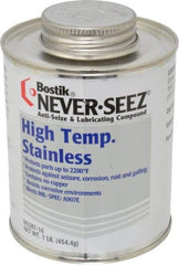 Bostik - 1 Lb Can High Temperature Anti-Seize Lubricant - Stainless Steel, -297 to 2,200°F, Silver Gray, Water Resistant - Americas Industrial Supply