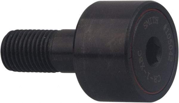 Accurate Bushing - 3" Roller Diam x 1-3/4" Width, 1-1/4" Stud Diam x 2-1/2" Length, Crowned Sealed Stud Cam Follower with Hex - Carbon Steel, 1-1/4" Thread Length, 1-1/4-12 Thread, 4-1/4" OAL, 20,200 Lb Dynamic Cap, 25,260 Lb Static Cap - Americas Industrial Supply