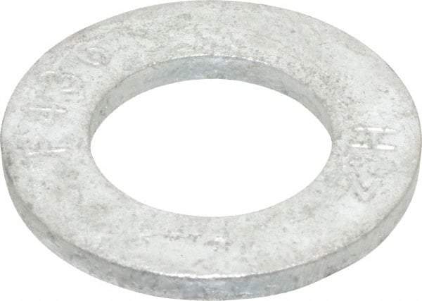 Value Collection - 3/4" Screw, Grade SAE 1035-1050 Steel Standard Flat Washer - 0.805" ID x 1-15/32" OD, 0.177" Thick, Galvanized Finish - Americas Industrial Supply