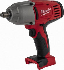 Milwaukee Tool - 1/2" Drive 18 Volt Pistol Grip Cordless Impact Wrench & Ratchet - 0 to 1,900 RPM, 0 to 2,200 BPM, 450 Ft/Lb Torque, Lithium-Ion Batteries Not Included - Americas Industrial Supply