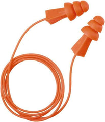 Tasco - Reusable, Corded, 27 dB, Flange Earplugs - Orange - Americas Industrial Supply