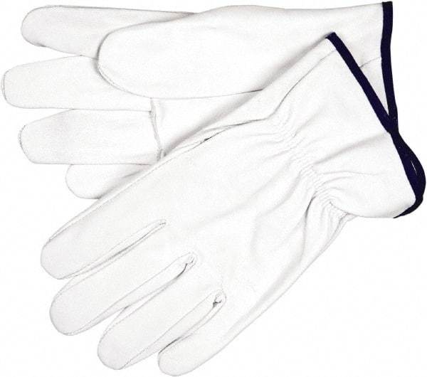 MCR Safety - Size XL Goatskin General Protection Work Gloves - For Work & Driver, Uncoated, Slip-On Cuff, Cream, Paired - Americas Industrial Supply