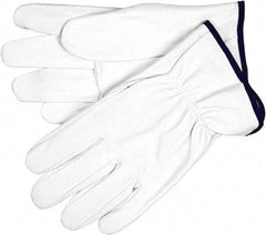 MCR Safety - Size XL Goatskin General Protection Work Gloves - For Work & Driver, Uncoated, Slip-On Cuff, Cream, Paired - Americas Industrial Supply