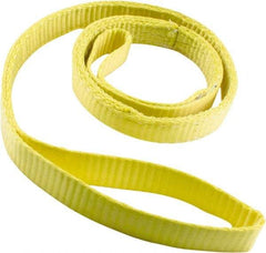 Erickson Manufacturing - 4' Long x 1" Wide, 2,400 Lb Vertical Capacity, 2 Ply, Polyester Web Sling - 1,920 Lb Choker Capacity, Yellow - Americas Industrial Supply