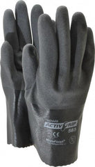 PIP - Size L (9) Nitrile Coated Cotton General Protection Work Gloves - For General Purpose, Fully Coated, Safety Cuff, Full Fingered, Gray, Paired - Americas Industrial Supply