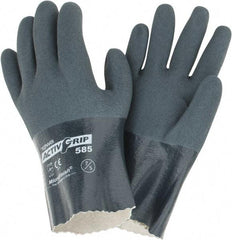 PIP - Size S (7) Nitrile Coated Cotton General Protection Work Gloves - For General Purpose, Fully Coated, Safety Cuff, Full Fingered, Gray, Paired - Americas Industrial Supply