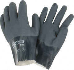 PIP - Size XL (10) Nitrile Coated Cotton General Protection Work Gloves - For General Purpose, Fully Coated, Safety Cuff, Full Fingered, Gray, Paired - Americas Industrial Supply