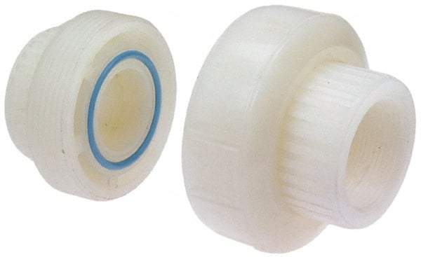 NIBCO - 1-1/2" PVDF Plastic Pipe Threaded Union - Schedule 80, FIPT x FIPT End Connections - Americas Industrial Supply