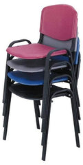 Safco - Black Stackinging Chair - 21 Inch Wide x 18 Inch Deep x 7 Inch High - Americas Industrial Supply