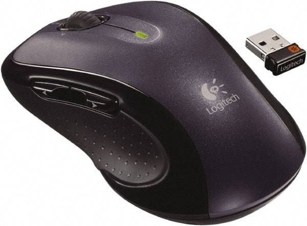 Logitech - Dark Gray Wireless Mouse - Use with Mac OS X 10.4 & Later,Windows XP, Vista, 7, 8 - Americas Industrial Supply