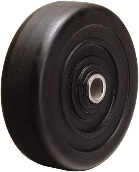 Hamilton - 4 Inch Diameter x 1-1/4 Inch Wide, Hard Rubber Caster Wheel - 250 Lb. Capacity, 1-1/2 Inch Hub Length, 1/2 Inch Axle Diameter, Self-Lube Bearing - Americas Industrial Supply