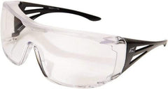 Edge Eyewear - Clear Lenses, Frameless Safety Glasses - Scratch Resistant, Clear Nylon Frame, Size Universal, Over the Glasses - Americas Industrial Supply