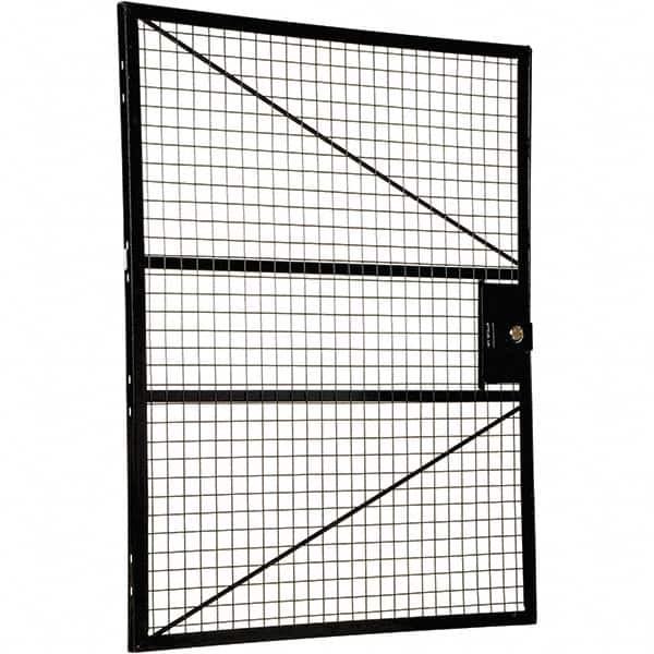 Vestil - 4' Long x 5' High, Black Hinged Door - Americas Industrial Supply