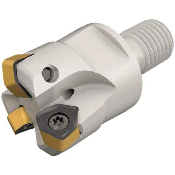 Iscar - 25mm Cut Diam, 0.039" Max Depth, M12 Modular Connection Indexable High-Feed End Mill - Screw Holding Method, H600 WXCU 05 Insert, FF EWX-M-05 Toolholder, Through Coolant - Americas Industrial Supply