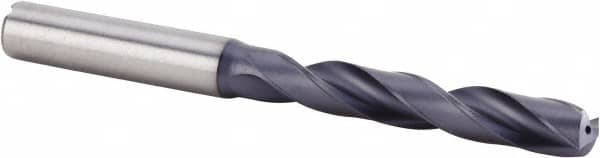 Kennametal - Letter L 140° Solid Carbide Jobber Drill - Multilayer TiAlN Finish, Right Hand Cut, Spiral Flute, Straight Shank, 91mm OAL, Standard Point - Americas Industrial Supply