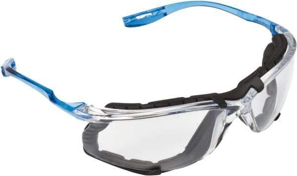 3M - Gray Lenses, Framed Safety Glasses - Anti-Fog, Scratch Resistant, Black Polycarbonate Frame, Size Universal, Wrap Around - Americas Industrial Supply