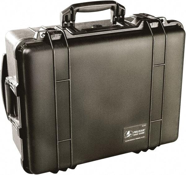 Pelican Products, Inc. - 17-59/64" Wide x 10-27/64" High, Clamshell Hard Case - Black, Polypropylene - Americas Industrial Supply