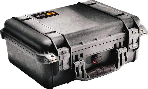 Pelican Products, Inc. - 13" Wide x 6-53/64" High, Clamshell Hard Case - Black, Polypropylene - Americas Industrial Supply