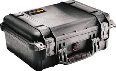 Pelican Products, Inc. - 13" Wide x 6-53/64" High, Clamshell Hard Case - Black, Polypropylene - Americas Industrial Supply