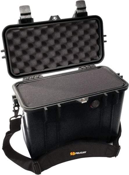 Pelican Products, Inc. - 8-23/32" Wide x 13-5/32" High, Top Loader Case - Black, Polypropylene - Americas Industrial Supply