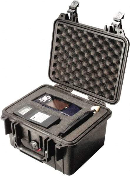 Pelican Products, Inc. - 9-11/16" Wide x 6-7/8" High, Clamshell Hard Case - Black, Polypropylene - Americas Industrial Supply