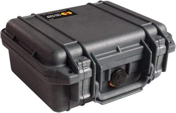 Pelican Products, Inc. - 9-11/16" Wide x 4-7/8" High, Clamshell Hard Case - Black, Polypropylene - Americas Industrial Supply