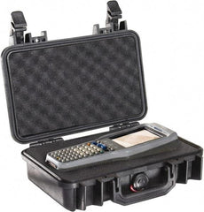 Pelican Products, Inc. - 8-11/32" Wide x 3-25/32" High, Clamshell Hard Case - Black, Polypropylene - Americas Industrial Supply