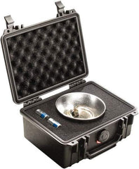 Pelican Products, Inc. - 7-51/64" Wide x 4-19/64" High, Clamshell Hard Case - Black, Polypropylene - Americas Industrial Supply
